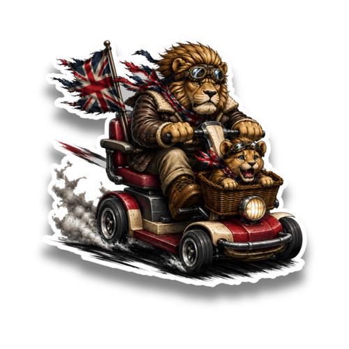 Lion animal mobility scooter - animal,