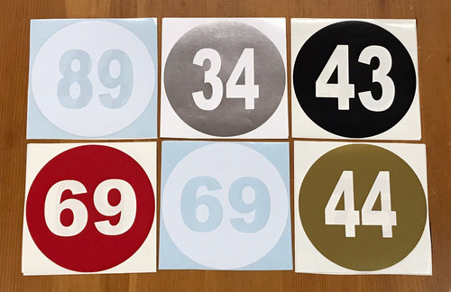Scooter number decals - 2,