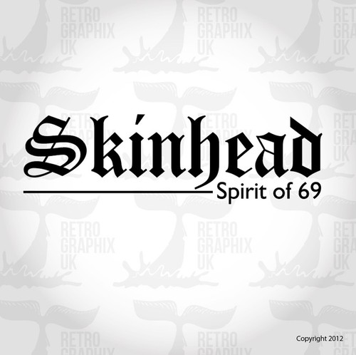 Skinhead sticker decal scooter - skinhead,