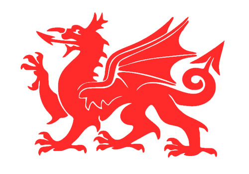 Welsh dragon decal - welsh,