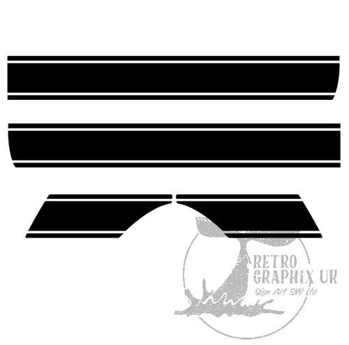Scooter side panel stripes - panel,