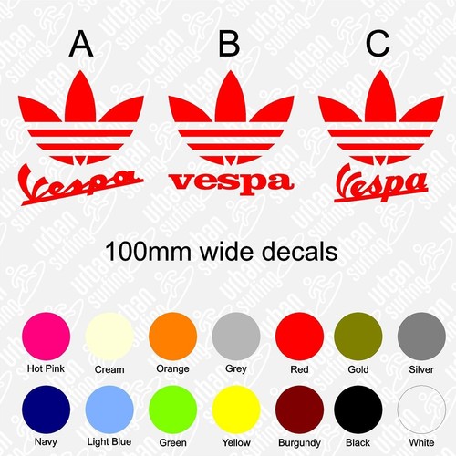 Vespa adidas stickers 100mm - vespa,