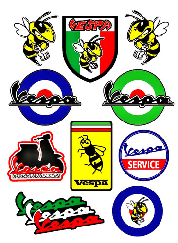 Vespa stickers decals - vespa,