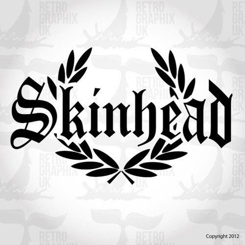 Skinhead laurel sticker decal - sticker,